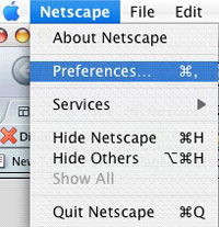 Nestcape -> Preferences